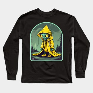 Alien in a yellow raincoat Long Sleeve T-Shirt